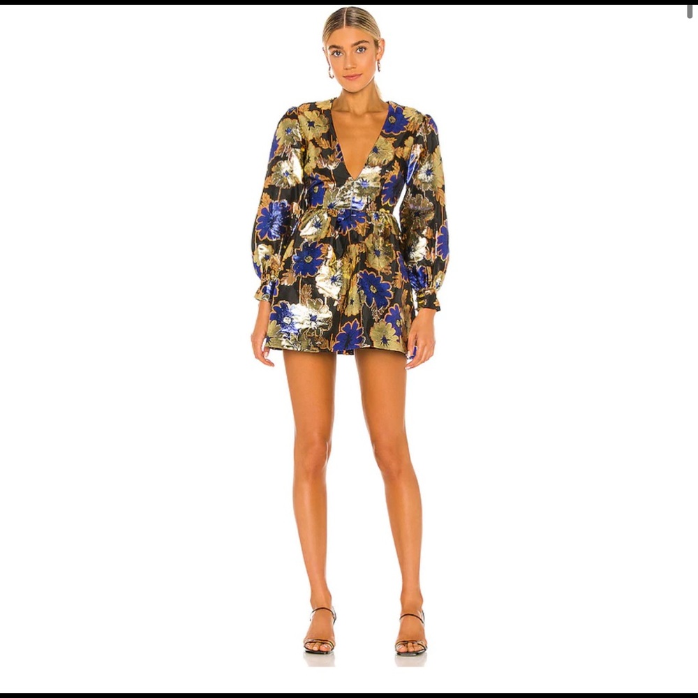 Alice McCall blue and gold dress size 6